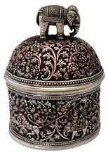 Indian Style Silver Plated Box and Cover with Elephant Finial. Elkington & Co. circa 1870 - 1880.
