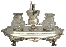 William IV Silver Inkstand. London 1837 George Frederick Pinnell. 15.4 troy ounces.