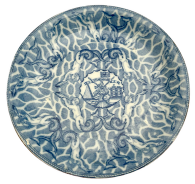 The Battle of Trafalgar, Early 19th Century Pearlware Plate.