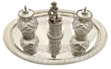 Victorian Silver Plated Desk Stand of Harrogate & Philanthropic Interest, circa 1865.