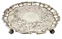George III Old Sheffield Plate Waiter. Arms of Turnor & Tucker.