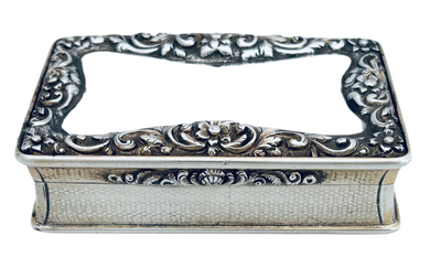 Victorian Silver Table Snuff Box. Birmingham 1842 Edward Smith. 7.4 troy ounces.