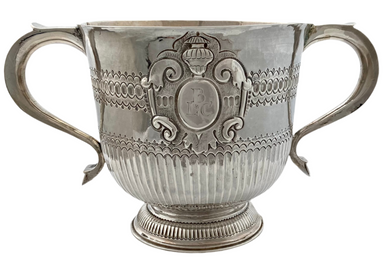 William III Silver Porringer, Lt. Col. Marriott MVO DSO. London 1701 William Denney. 19.6 troy ounces.