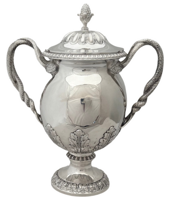 George V Silver Cup & Cover. London 1926 Wakely & Wheeler. 18.6 troy ounces.