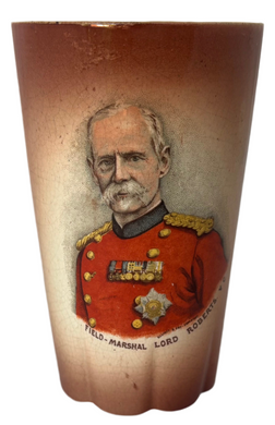 Field Marshal Frederick Sleigh Roberts VC, 1st Earl Roberts, Second Boer War Ceramic Portrait Beaker.