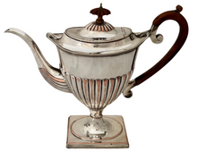 George III Old Sheffield Plate Pedestal Teapot, circa 1780 - 1800.