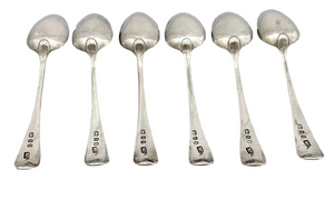 Georgian, George III, Six Silver Teaspoons. London 1797 Richard Crossley. 3.5 troy ounces.