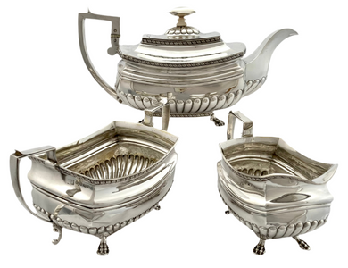 Georgian, George III, Silver Tea Set. London 1812 Alice & George Burrows II. 41 troy ounces.