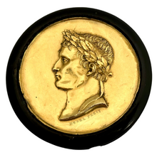 First Half 19th Century Napoleon Bonaparte Portrait Profile Snuff Box, After Eugene Morel.