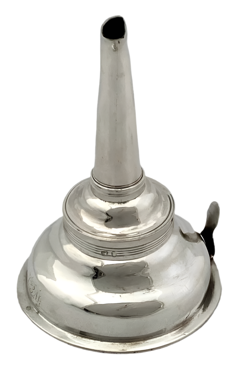 A George III Silver Wine Funnel. London 1789, or 1809, Alexander Field. 2.4 troy ounces.