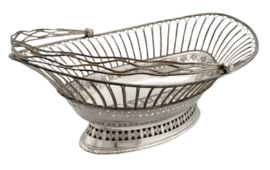 Georgian, George III, Old Sheffield Plate Basket. Crested for Gray, circa 1780.