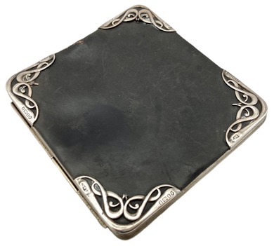 Art Nouveau Silver Mounted Card Case. Birmingham 1900 Steinhart & Co.
