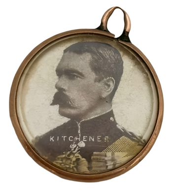 Second Boer War Patriotic Nine Carat Rose Gold Mounted Pendant, Birmingham 1899.