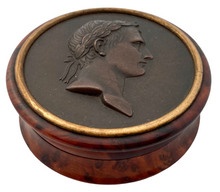 Napoleon Bonaparte Bronze Medallion Snuff Box, After Jeuffroy.