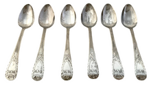 Six George III Provincial Silver Teaspoons. Newcastle 1809 Thomas Watson. 2.3 troy ounces.