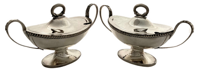 Georgian, George III, Pair of Old Sheffield Plate Sauce Tureens, circa 1790.