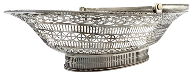 Georgian, George III, Silver Armorial Cake Basket. London 1781. 23 troy ounces.