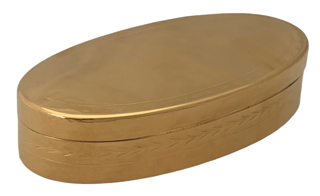 Louis XVI Gilt Metal Snuff Box, circa 1780 - 1790.