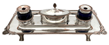 Ornate Silver Plated Inkstand.