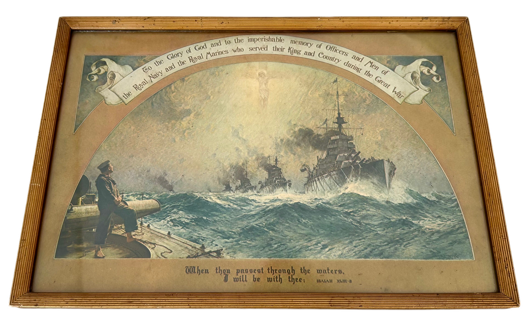 Royal Navy & Royal Marines First World War Memorial Print, After Charles Murray Padday.
