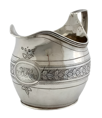 Georgian, George III, Silver Cream Jug. London 1802 Stephen Adams II. 2.8 troy ounces.