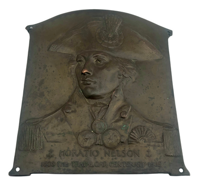 Horatio Nelson & The Battle of Trafalgar 1905 Bronze Centenary Plaque, After Roselieb (Roslyn).