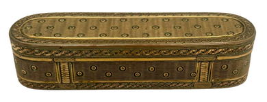 Louis XVI Style 19th Century French Gilt Metal Snuff Box.