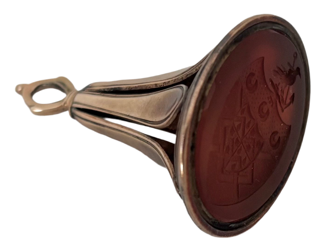 Captain Alexander Hood (1758 - 1798) of HMS Mars, Gold & Carnelian Armorial Fob Seal, circa 1792 - 1798.