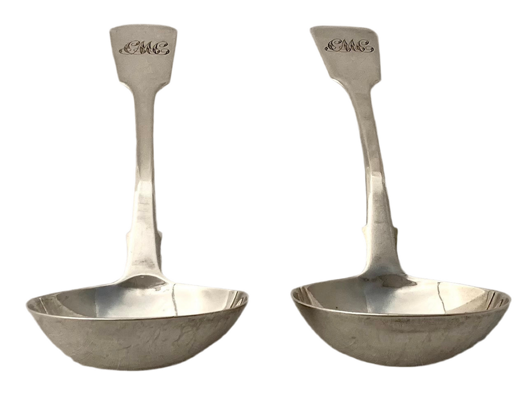 William IV Pair of Silver Sauce Ladles. London 1833 William Bateman II. 3.6 troy ounces.