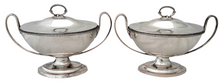 George III Pair of Old Sheffield Plate Sauce Tureens, circa 1790 - 1810.