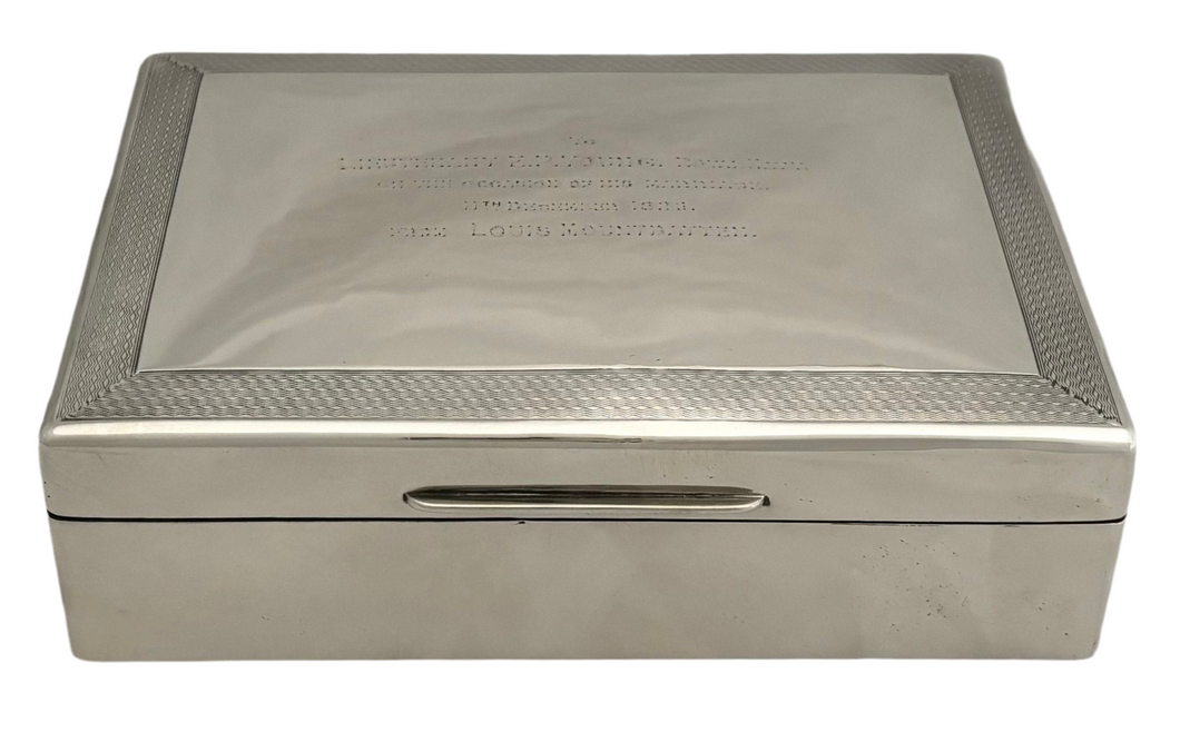 Admiral Lord Louis Mountbatten, 1st Earl Mountbatten of Burma, Silver Cigarette Box.