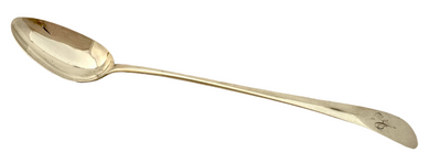 Georgian, George III, Silver Basting Spoon. London 1786 Godbehere & Wigan. 3.2 troy ounces.