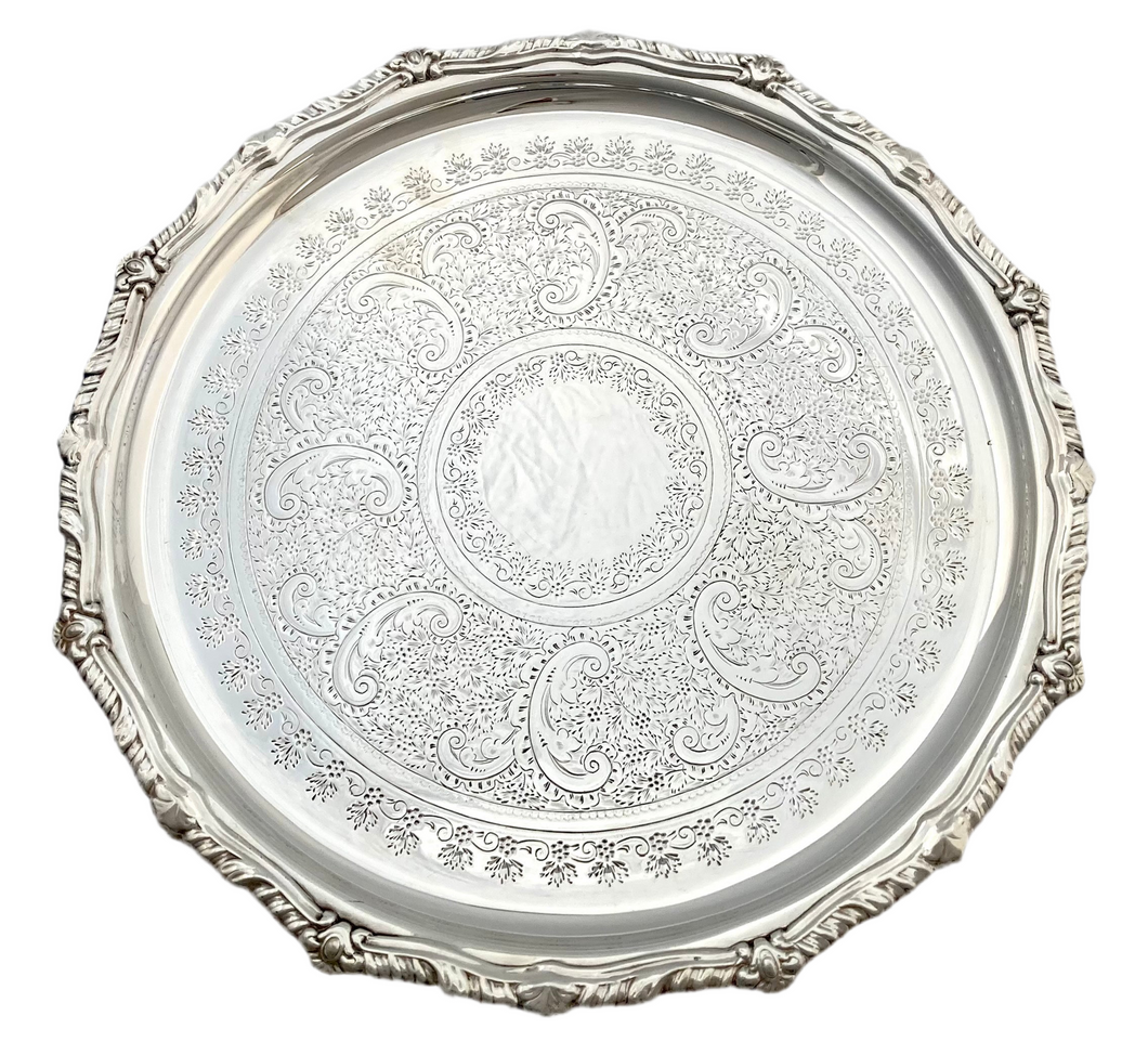 Early 20th Century Silver Plated Salver. Manoah Rhodes & Sons Ltd, Bradford