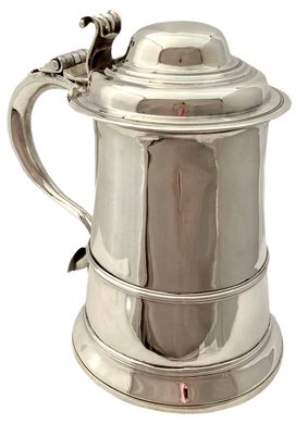 George III Silver Tankard. London 1764 William Plummer. 24.4 troy ounces.