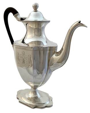 George III Style Silver Plated Coffee Pot.