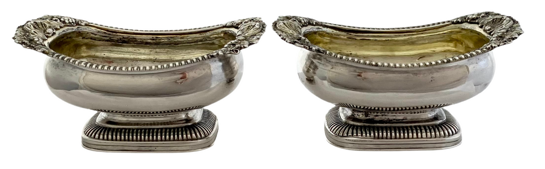Georgian, George III, Pair of Silver Salts. London 1813 John Lias. 6.9 troy ounces.