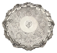 Georgian Old Sheffield Plate Salver, Crested for Reid. Blagden, Hodgson & Co., Sheffield, Circa 1820.