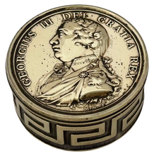George III Golden Jubilee Portrait Profile Brass Snuff Box, circa 1810. After Nathaniel Marchant & Lewis Pingo.