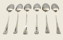 Six George III Silver Teaspoons. London 1811/14 Eley, Fearn & Chawner. 2.5 troy ounces.