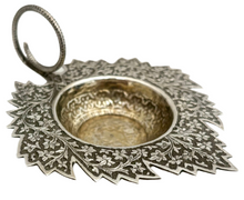 Anglo Indian Naturalistic Silver Dish, Kashmir circa 1890. 1.5 troy ounces.