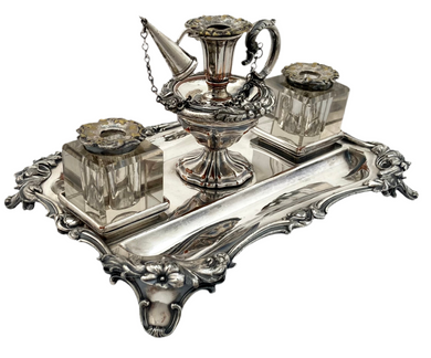 William IV Old Sheffield Plate Inkstand. H. Wilkinson & Co. of Sheffield, circa 1835 - 1840.