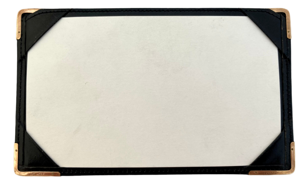 Elizabeth II Gold Mounted Leather Aide Memoire. Asprey of London.
