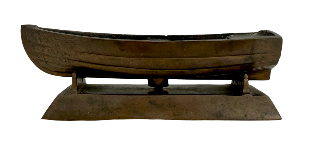 Bronzed Metalware Model of a Rowing Boat.