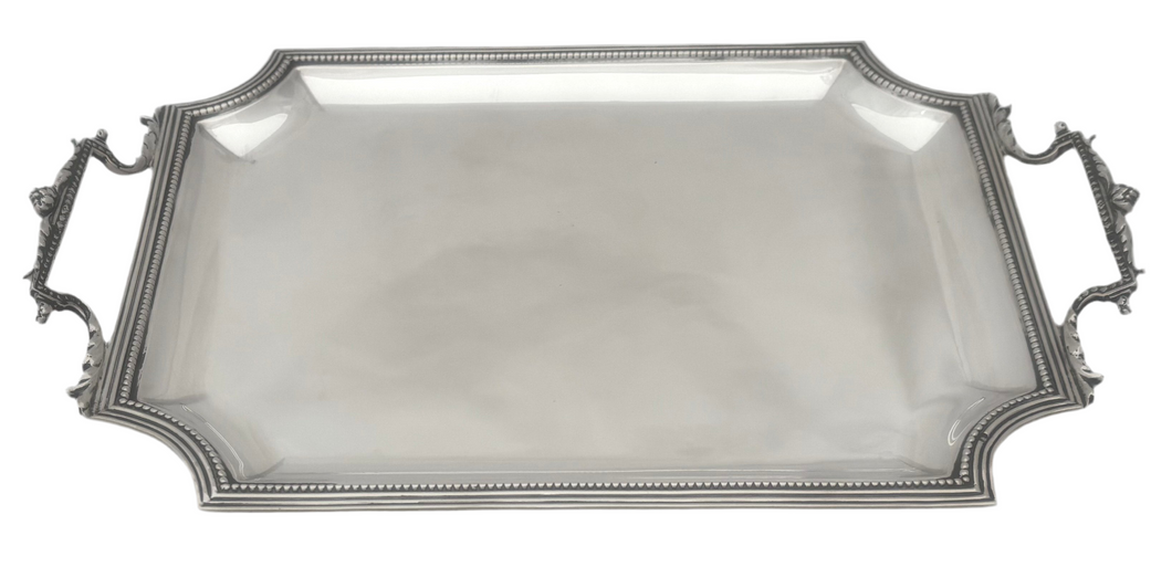 Ornate French Silver Tray. Paul Canaux et Cie., Paris, circa 1900. 11.6 troy ounces.