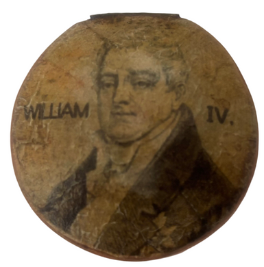 William IV Portrait Treen Box, Circa 1830 - 1837.