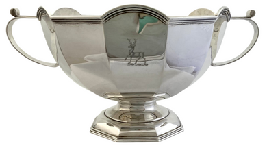 George V Dodecagon Silver Punch Bowl. Sheffield 1911 Asprey & Co. Ltd. 41 troy ounces.