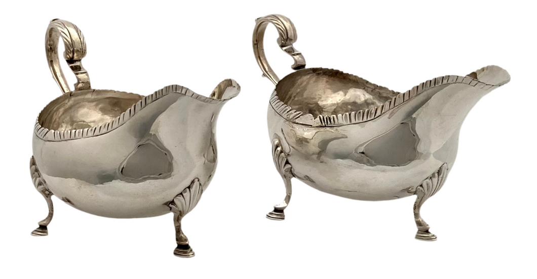 Georgian, George III, Pair of Silver Sauce Boats. London 1767. 11.6 troy ounces.