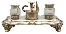 William IV Silver Inkstand. London 1834 Joseph Angell I & John Angell I. 16 troy ounces.