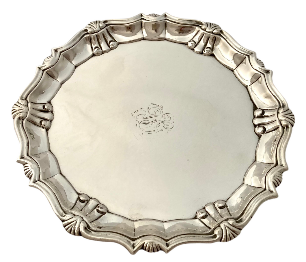 George II Silver Waiter. London 1736 George Hindmarsh. 7.4 troy ounces.