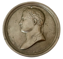 Napoleon Bonaparte Laurel Wreath Portrait Profile Plaque, After Bertrand Andrieu.